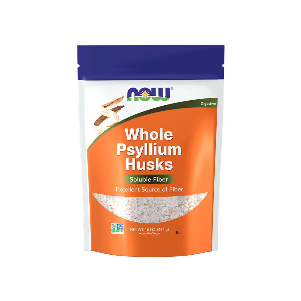 NOW Supplements, Whole Psyllium Husks, Non-GMO Project Verified, Soluble Fiber, 16-Ounce (454 g) Vitamins & Supplements NOW Foods USA