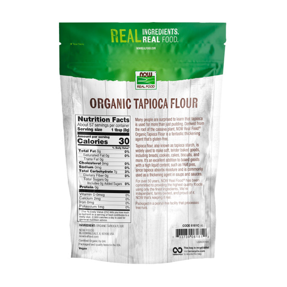 NOW Foods, Organic Tapioca Flour, Gluten-Free and Non-GMO Flour Replacement, 16-Ounce (454g) - Bloom Concept