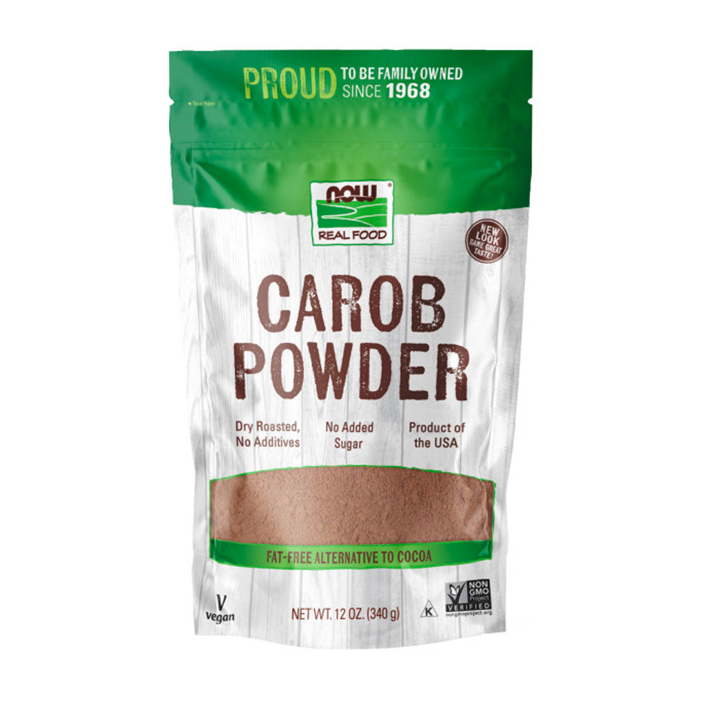 NOW Foods, Carob Powder, Dry Roasted, Additive-Free, Nutritious Substitute for Chocolate, 12-Ounce (340g) - Bloom Concept