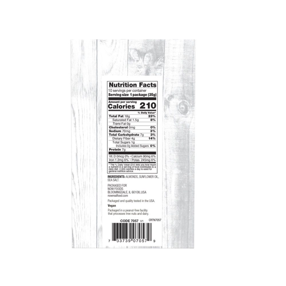 NOW Foods, Almonds, Roasted with Sea Salt, Source of Protein, Fiber and Healthy Fatty Acids, Grown in the USA, Certified Non-GMO, 10 Single Packets Natural Foods NOW Foods USA