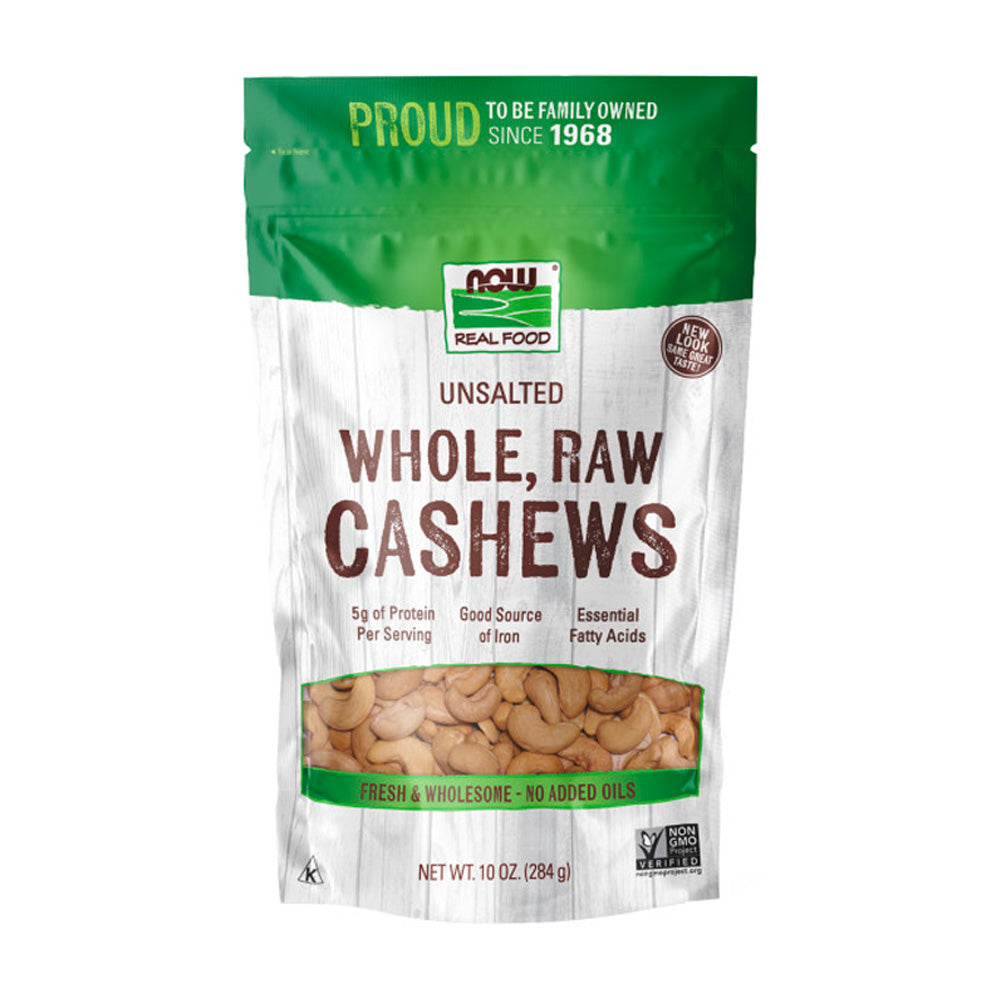 NOW Foods, Whole Cashews, Raw and Unsalted, Source of Fiber, Protein, Iron and Essential Fatty Acids, 10-Ounce (284g) Natural Foods NOW Foods USA