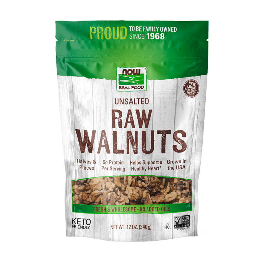 NOW Foods, Walnuts, Raw and Unsalted, Natural Source of Protein and Essential Fatty Acids, 12-Ounce (340g) Natural Foods NOW Foods USA
