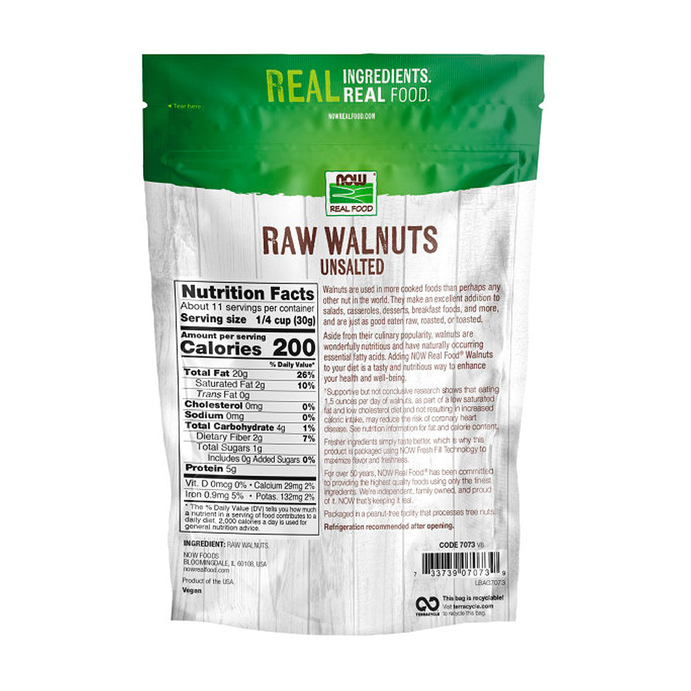 NOW Foods, Walnuts, Raw and Unsalted, Natural Source of Protein and Essential Fatty Acids, 12-Ounce (340g) Natural Foods NOW Foods USA