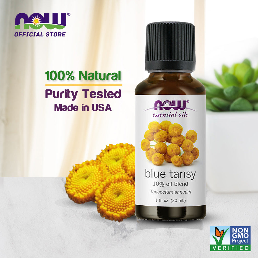 NOW Essential Oils, Blue Tansy Oil Blend, Soothing and Calming with a Sweet and Fresh Aroma, (30ml) - Bloom Concept