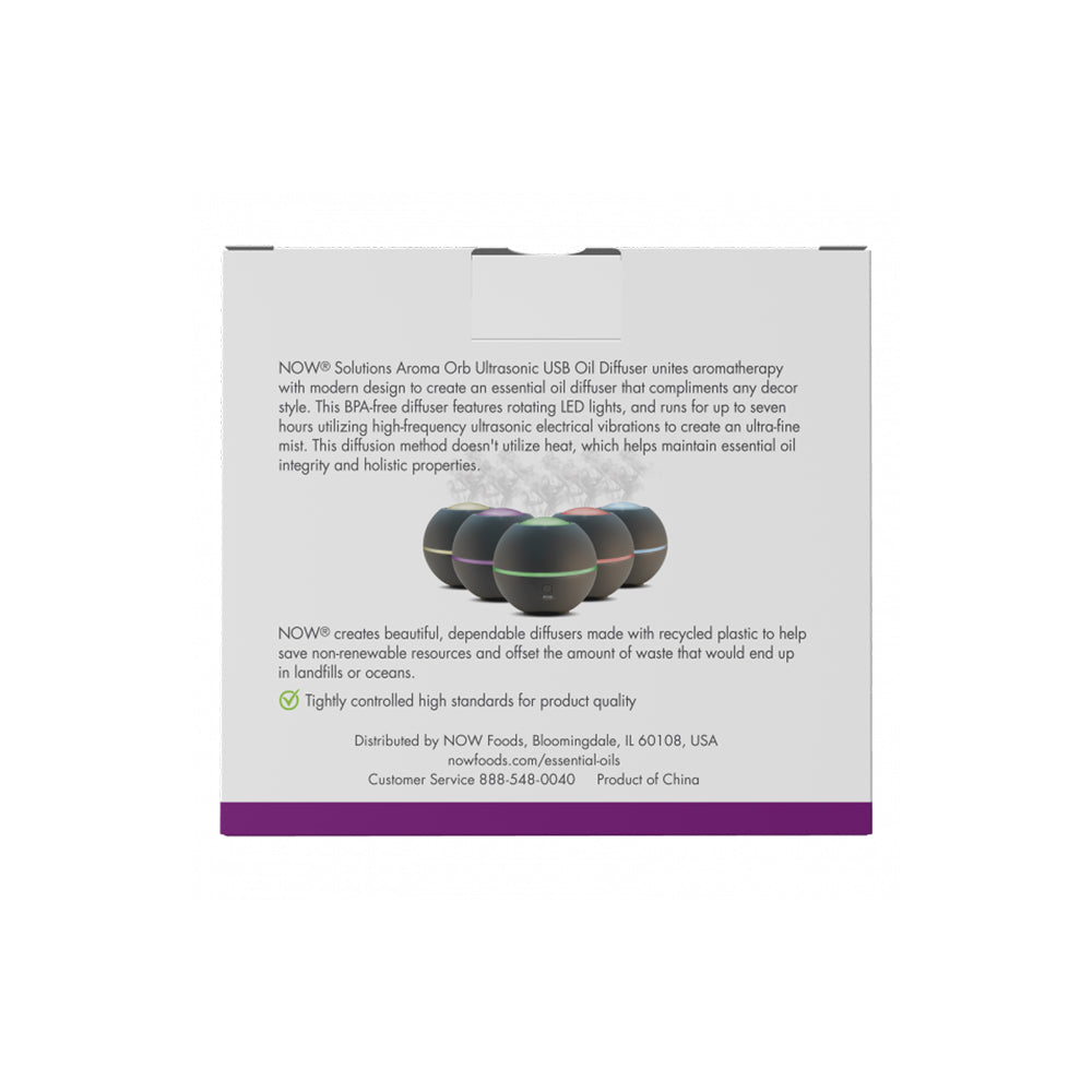 NOW Solutions, Aroma Orb Diffuser, Extremely Quiet, Heat Free and Easy to Clean Diffuser NOW Foods USA