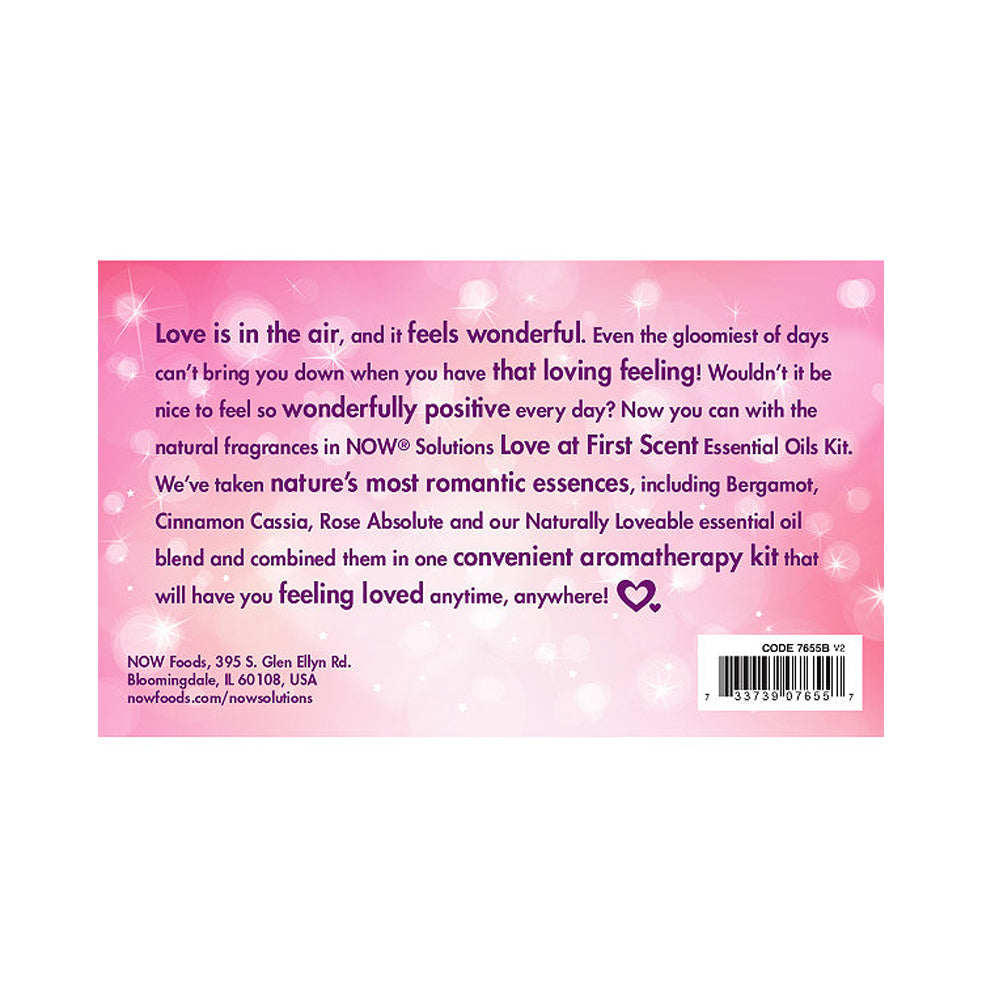 NOW Essential Oils, Love at First Scent Aromatherapy Kit, 4x10ml Including Bergamot, Cinnamon Cassia, Rose Absolute and our Naturally Loveable Essential Oil Blend With Child Resistant Caps - Bloom Concept