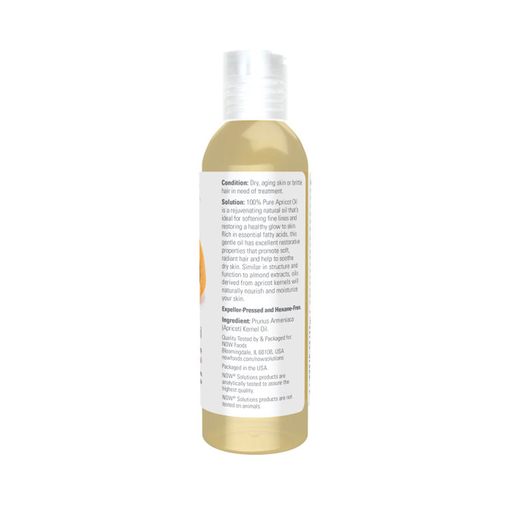 NOW Solutions, Apricot Kernel Oil, Hair Moisturizer, Rejuvenating Skin Oil, Softens Fine Lines, 4-Ounce (118ml) - Bloom Concept