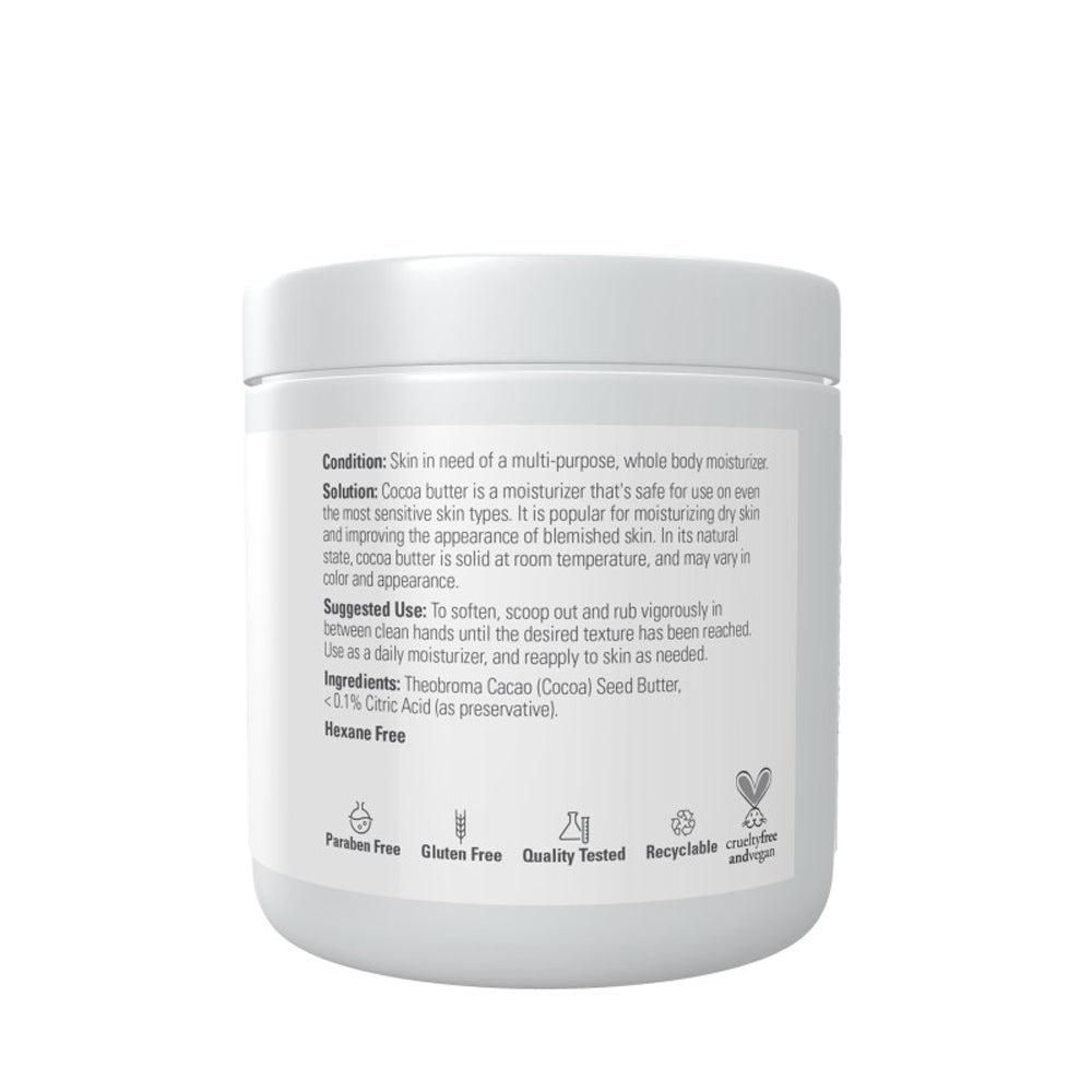 NOW Solutions, Cocoa Butter, Multi-Purpose Skin Moisturizer, Natural Moisture for the Whole Body, 7-Ounce (207ml) - Bloom Concept