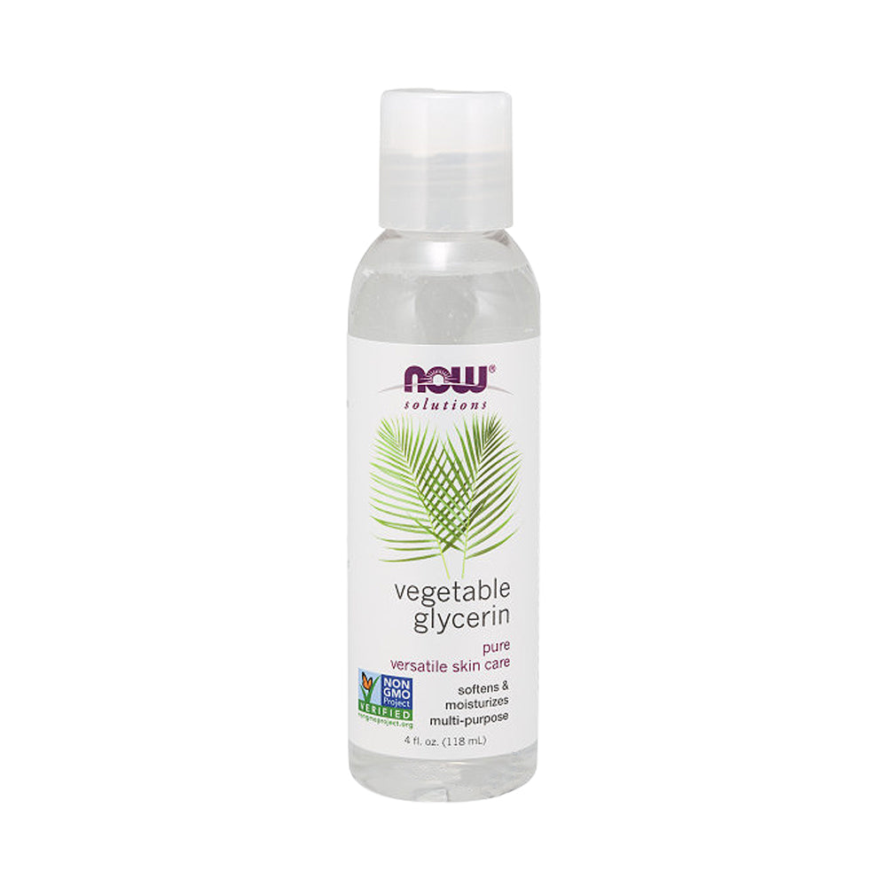 NOW Solutions, Vegetable Glycerin, 100% Pure, Versatile Skin Care, Softening and Moisturizing, 4-Ounce (118ml) Personal Care NOW Foods USA
