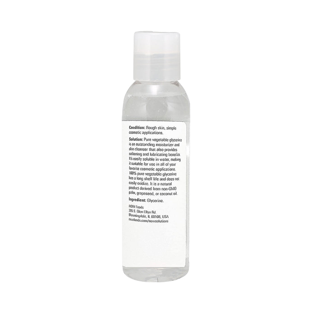 NOW Solutions, Vegetable Glycerin, 100% Pure, Versatile Skin Care, Softening and Moisturizing, 4-Ounce (118ml) Personal Care NOW Foods USA