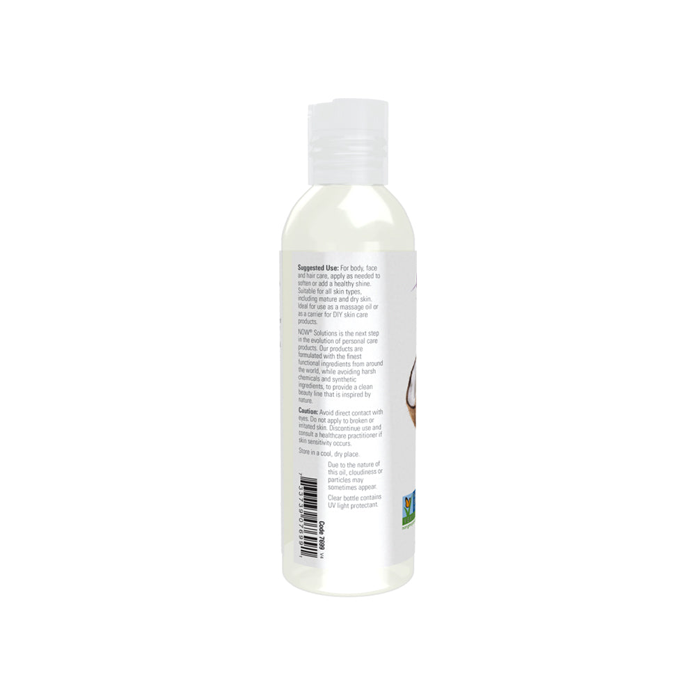 NOW Solutions, Liquid Coconut Oil, Light and Nourishing, Promotes Healthy-Looking Skin and Hair, 4-Ounce (118 ml) Personal Care NOW Foods USA