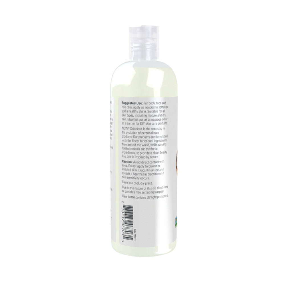 NOW Solutions, Liquid Coconut Oil, Light and Nourishing, Promotes Healthy-Looking Skin and Hair, 16-Ounce (473 ml) - Bloom Concept