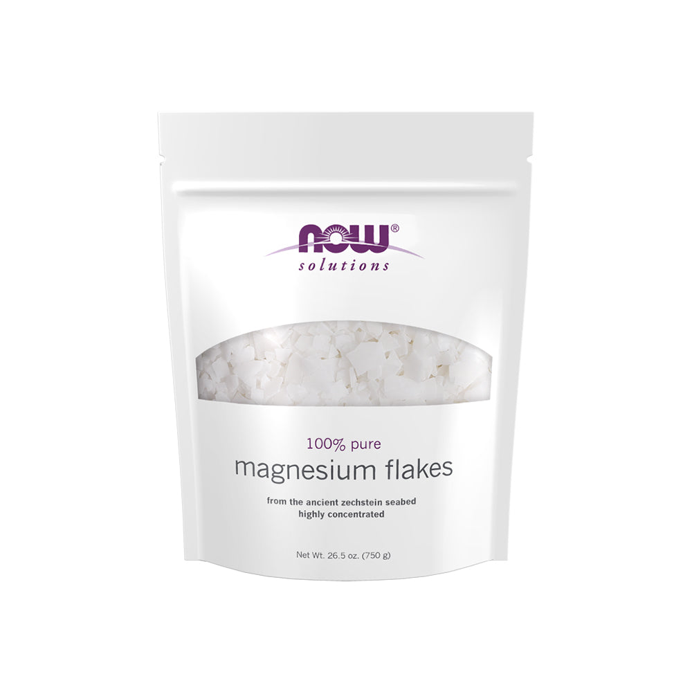 NOW Solutions, Magnesium Flakes, Pure, from the Ancient Zechstein Seabed, Highly Concentrated, 26.5-Ounce (750g) Personal Care NOW Foods USA