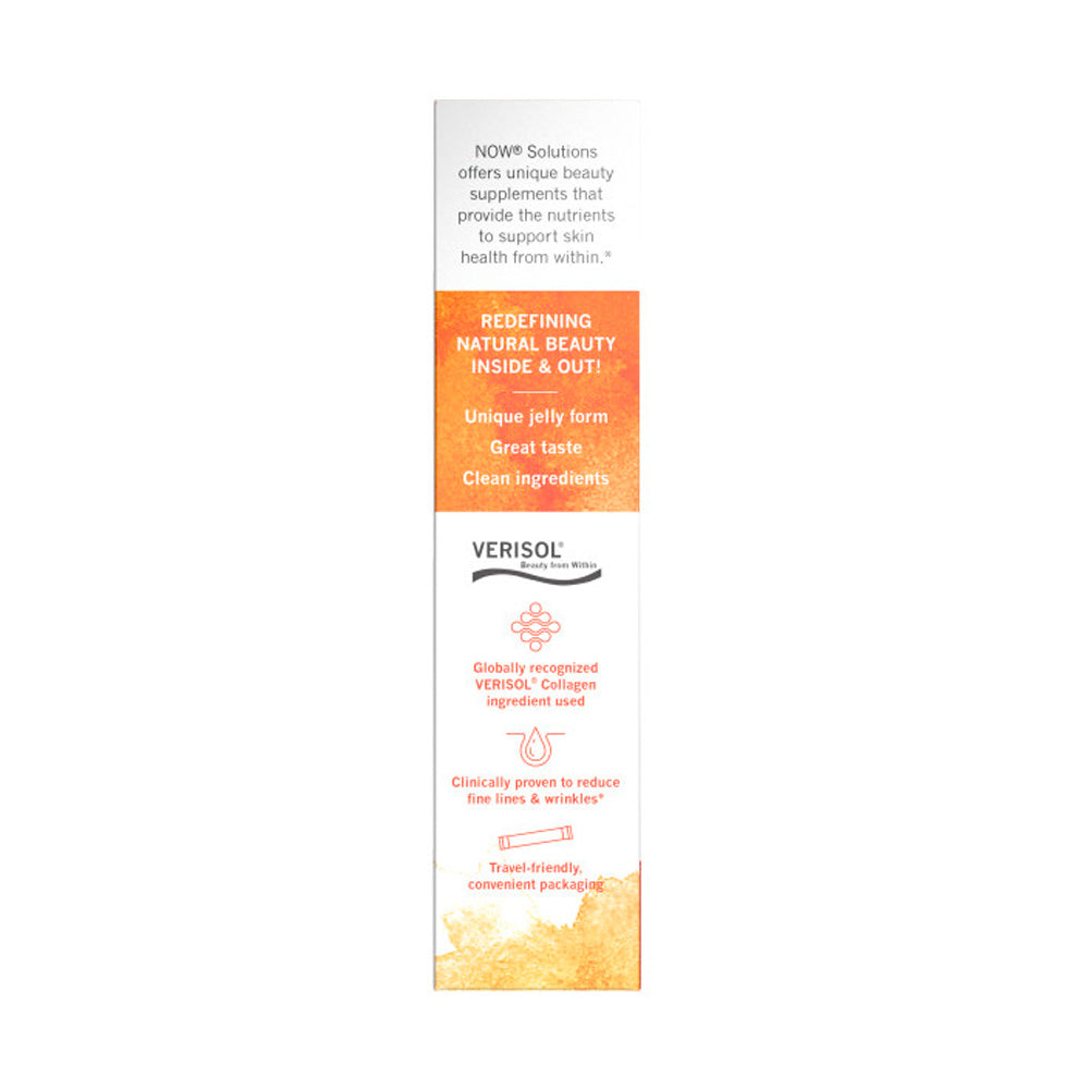 NOW Solutions, Collagen Jelly Beauty Complex, Sweet Orange Flavor, 10 Jelly Sticks Vitamins & Supplements NOW Foods USA