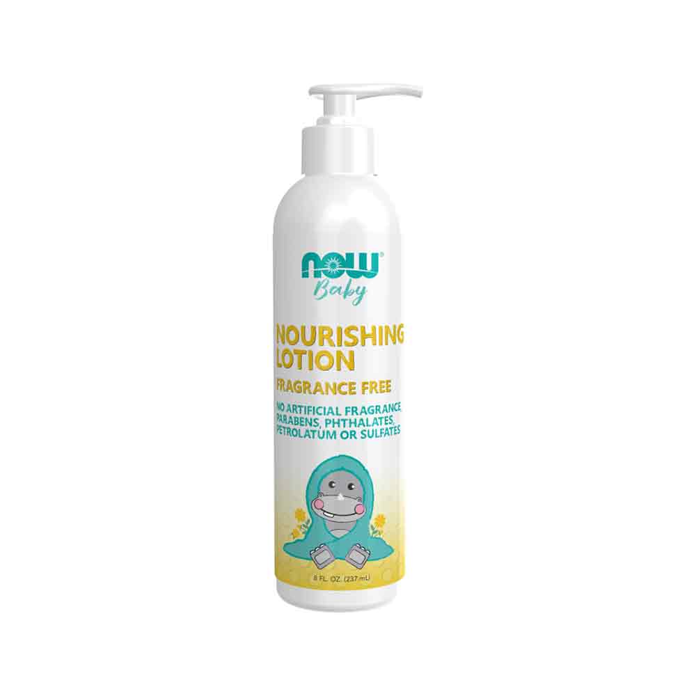 NOW Baby, Nourishing Baby Lotion, Fragrance Free, Paraben Free, 8 Fluid Ounces (237ml) Personal Care NOW Foods USA