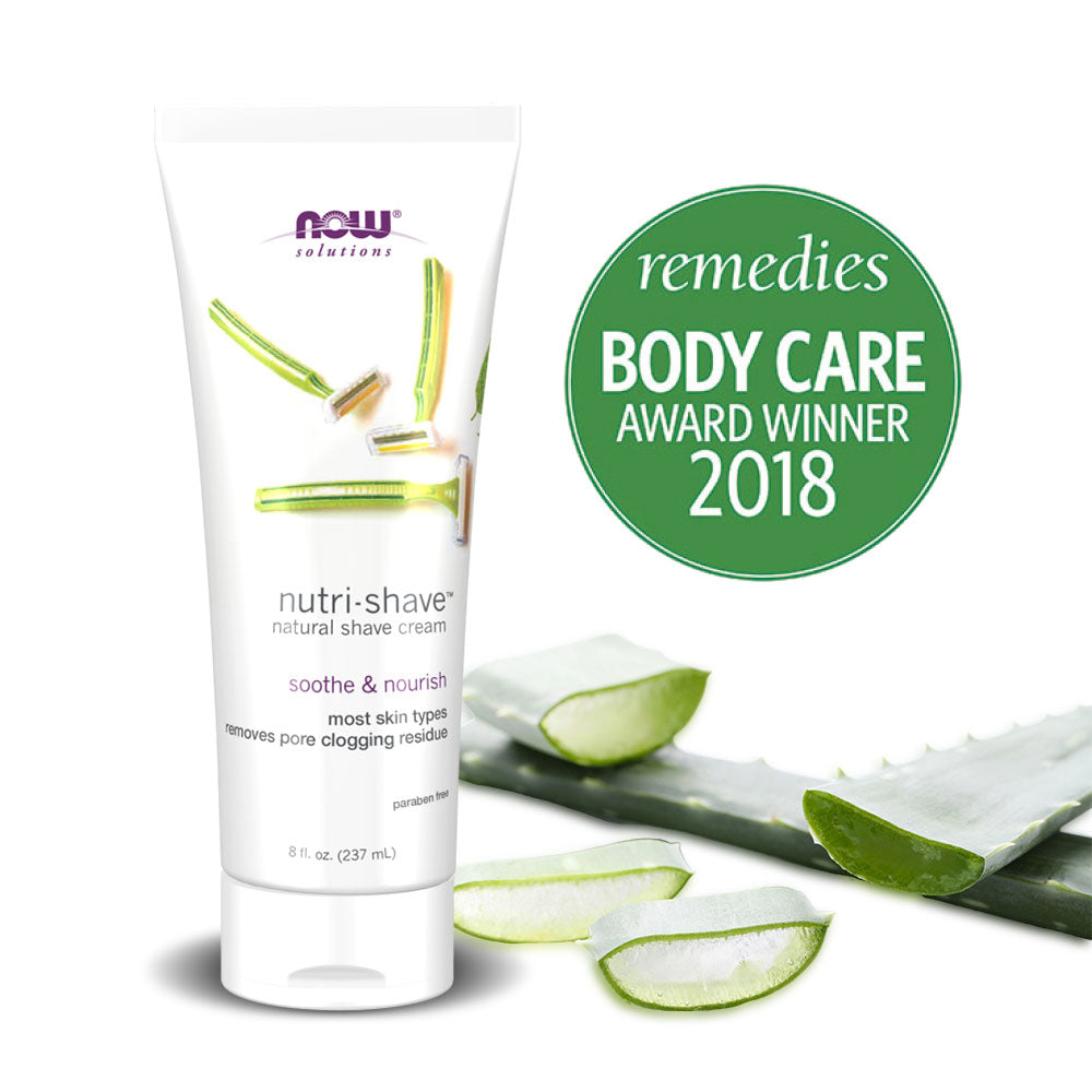 NOW Solutions, Nutri-Shave, Shave Cream, Removes Pore Clogging Residue, Reduces Irritation, 8-Ounce (237 ml) Personal Care NOW Foods USA