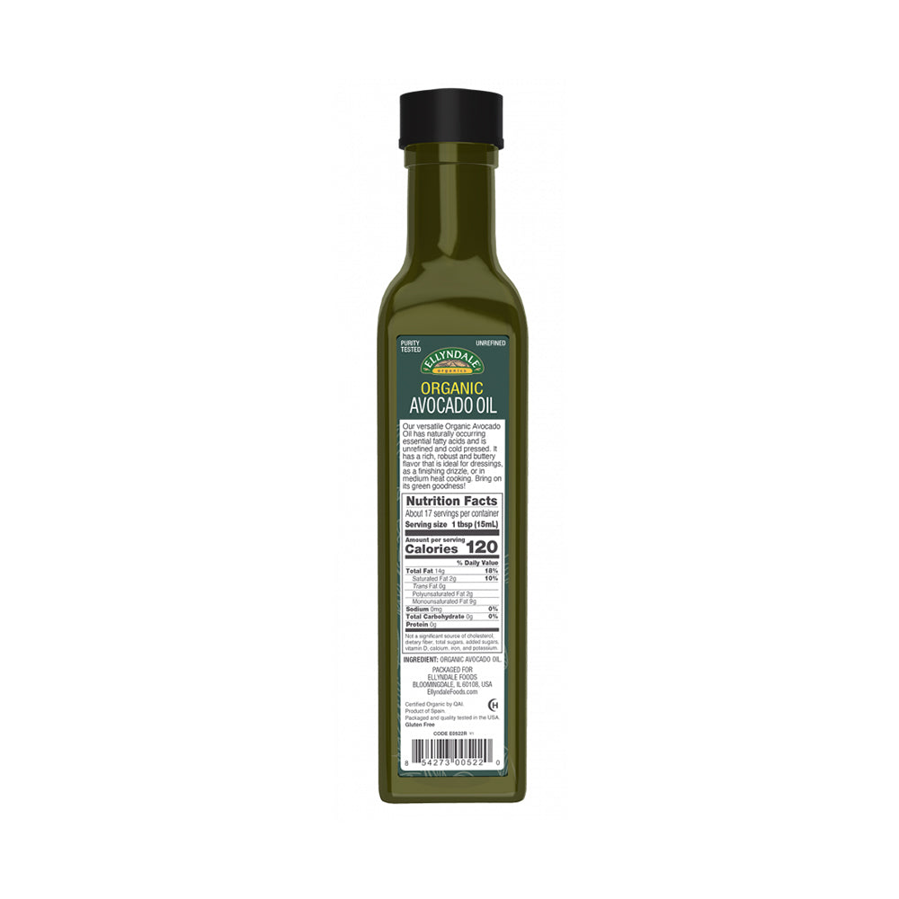 NOW Foods EllynDale Avocado Cooking Oil, Organic in Glass Bottle, 8.45 fl. oz (250ml) Natural foods NOW Foods USA