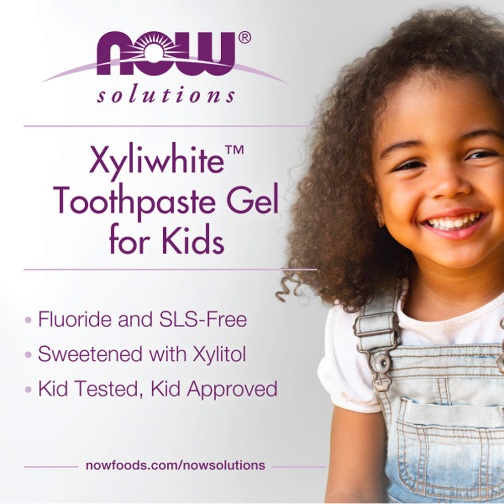 NOW Solutions, Xyliwhite™ Toothpaste Gel for Kids, Bubblegum Splash Flavor, Kid Approved! 3-Ounce, packaging may vary Personal Care NOW Foods USA