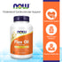 NOW Supplements, Flax Oil 1,000 mg made with Organic Flax Oil, Cardiovascular Support*, 100 Softgels Vitamins & Supplements NOW Foods USA