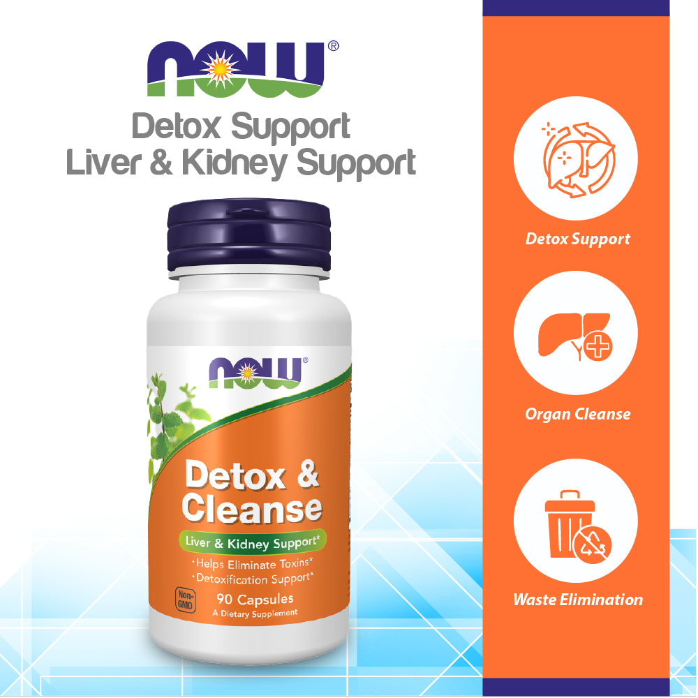 NOW Supplements, Detox and Cleanse, Liver and Kidney Support, 90 Veg Capsules Vitamins & Supplements NOW Foods USA