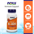 NOW Supplements, Vitamin E-400 IU Mixed Tocopherols, Antioxidant Protection*, 100 Softgels Vitamins & Supplements NOW Foods USA