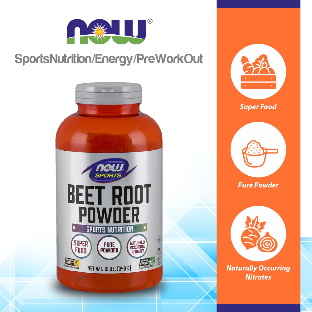 NOW Sports Nutrition, Beet Root Powder, Super Food With Naturally Occurring Nitrates, 12-Ounce (340 g) Vitamins & Supplements NOW Foods USA