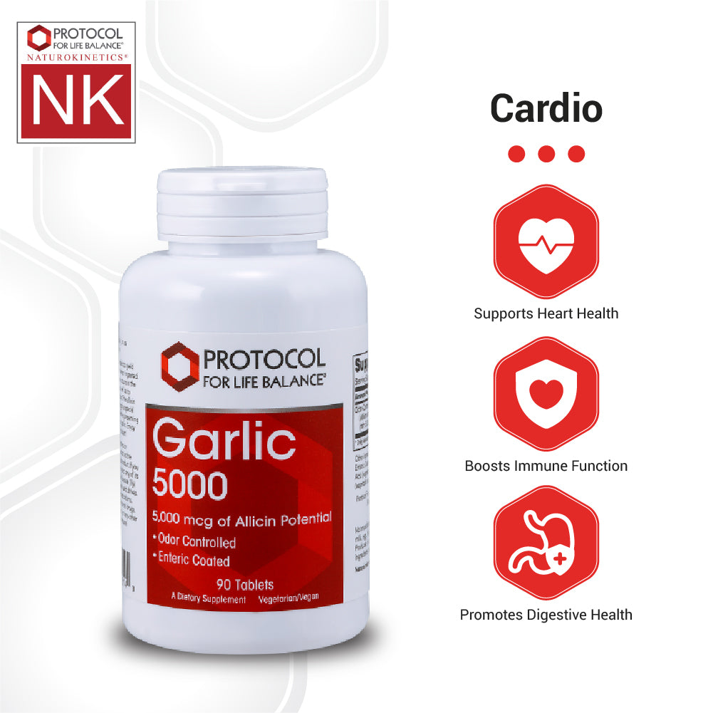 Protocol for Life Balance, Garlic 5000, 5,000 mcg, 90 Tablets Vitamins & Supplements Protocol For Life Balance