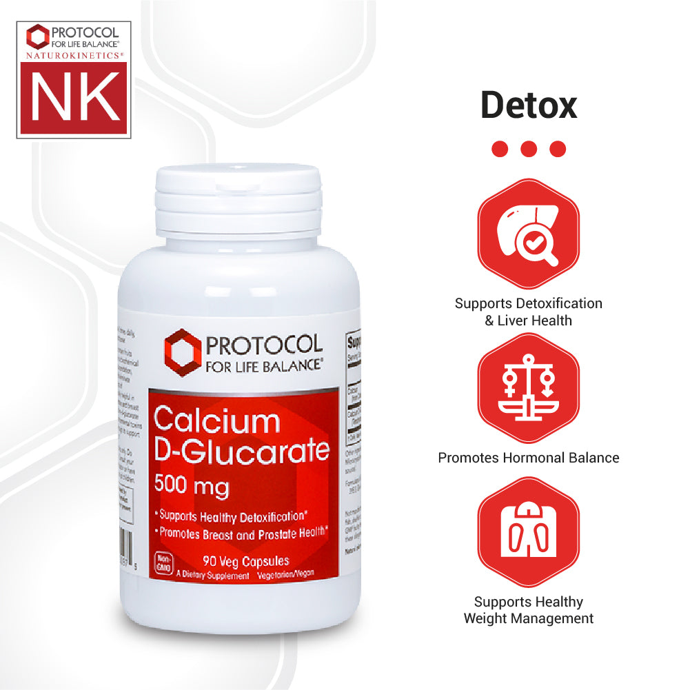 Protocol for Life Balance, Calcium D-Glucarate, 500 mg, 90 Veg Capsules Vitamins & Supplements Protocol For Life Balance