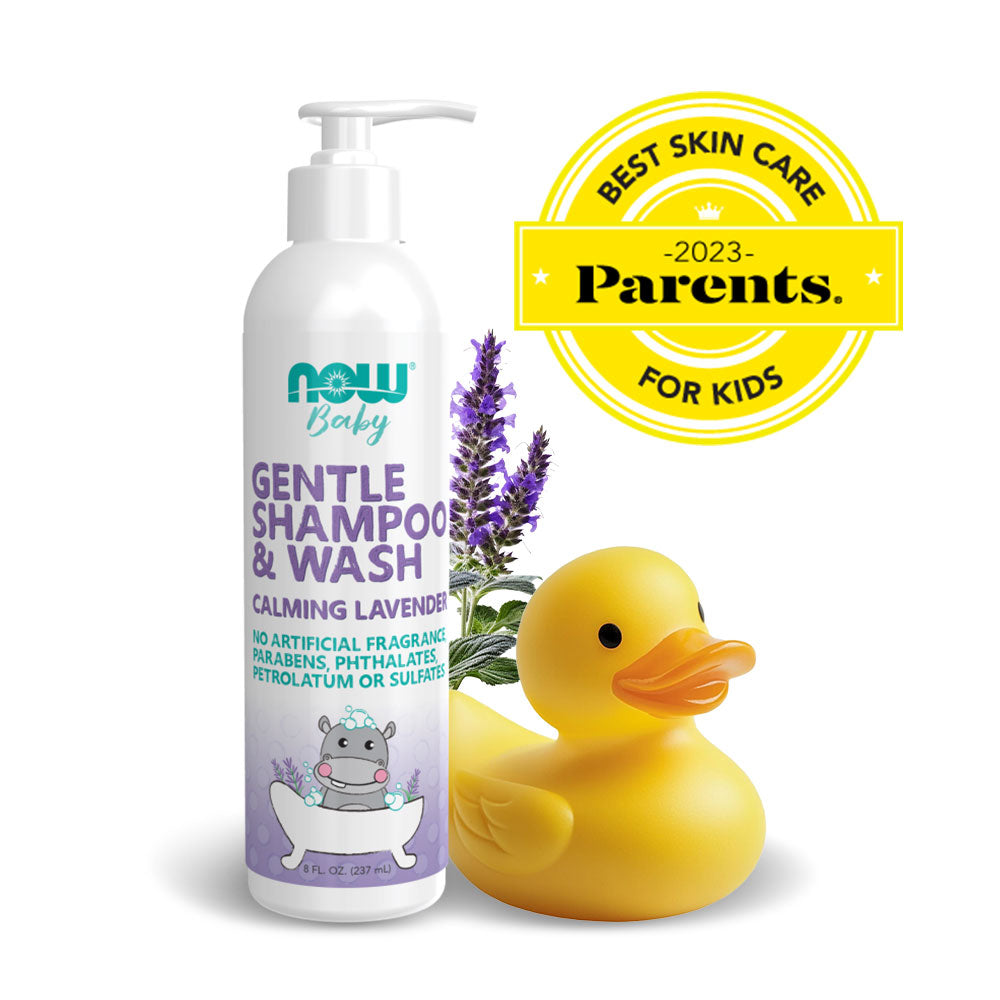 NOW Baby, Gentle Shampoo and Wash, Calming Lavender, Paraben Free, 8 Fluid Ounces (237ml) Personal Care NOW Foods USA