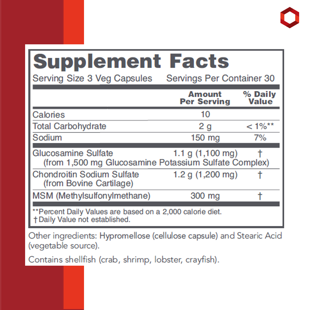 Protocol for Life Balance, Glucosamine & Chondroitin with MSM, 90 Veg Capsules Joint Health Protocol For Life Balance