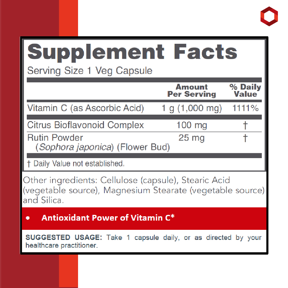 Protocol for Life Balance, C-1000 Caps with Bioflavonoids & Rutin, 120 Veg Capsules Vitamins & Supplements Protocol For Life Balance