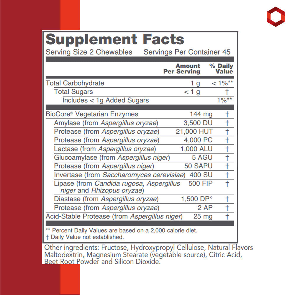 (Best by 01/26) Protocol for Life Balance, ProtoZymes, 90 Chewables Vitamins & Supplements Protocol For Life Balance