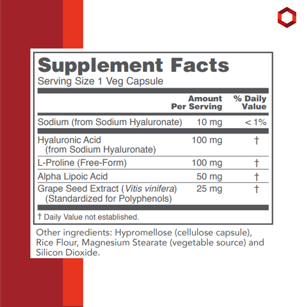 (Best by 12/25) Protocol for Life Balance, Hyaluronic Acid, 100 mg, 60 Veg Capsules Joint Support Protocol For Life Balance