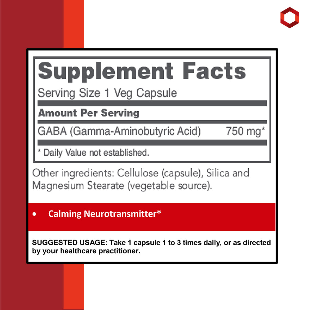 Protocol for Life Balance, GABA, 750 mg, 120 Veg Capsules Vitamins & Supplements Protocol For Life Balance