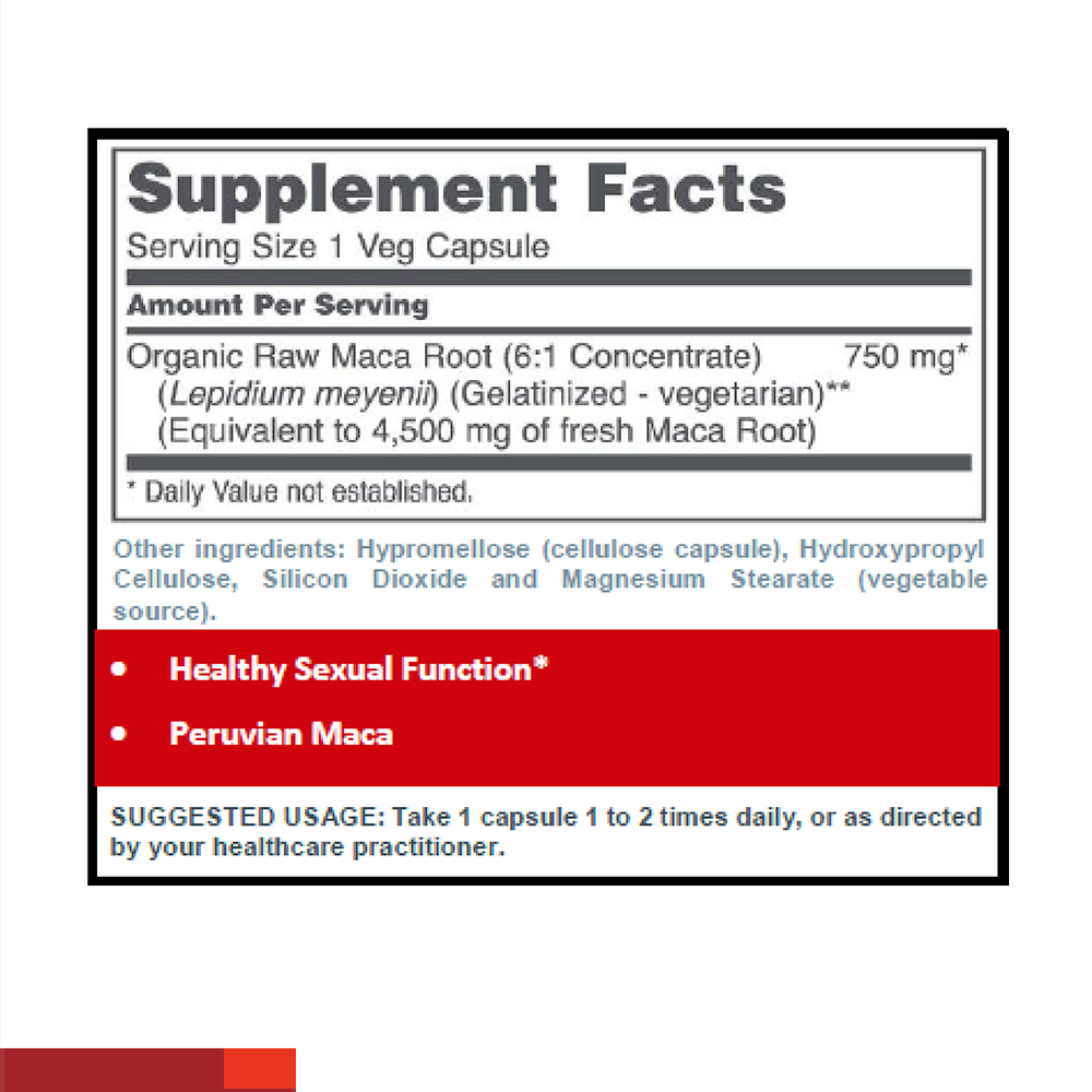 Protocol for Life Balance, Raw Maca, 750 mg , 90 Veg Capsules Healthy Sexual Protocol For Life Balance