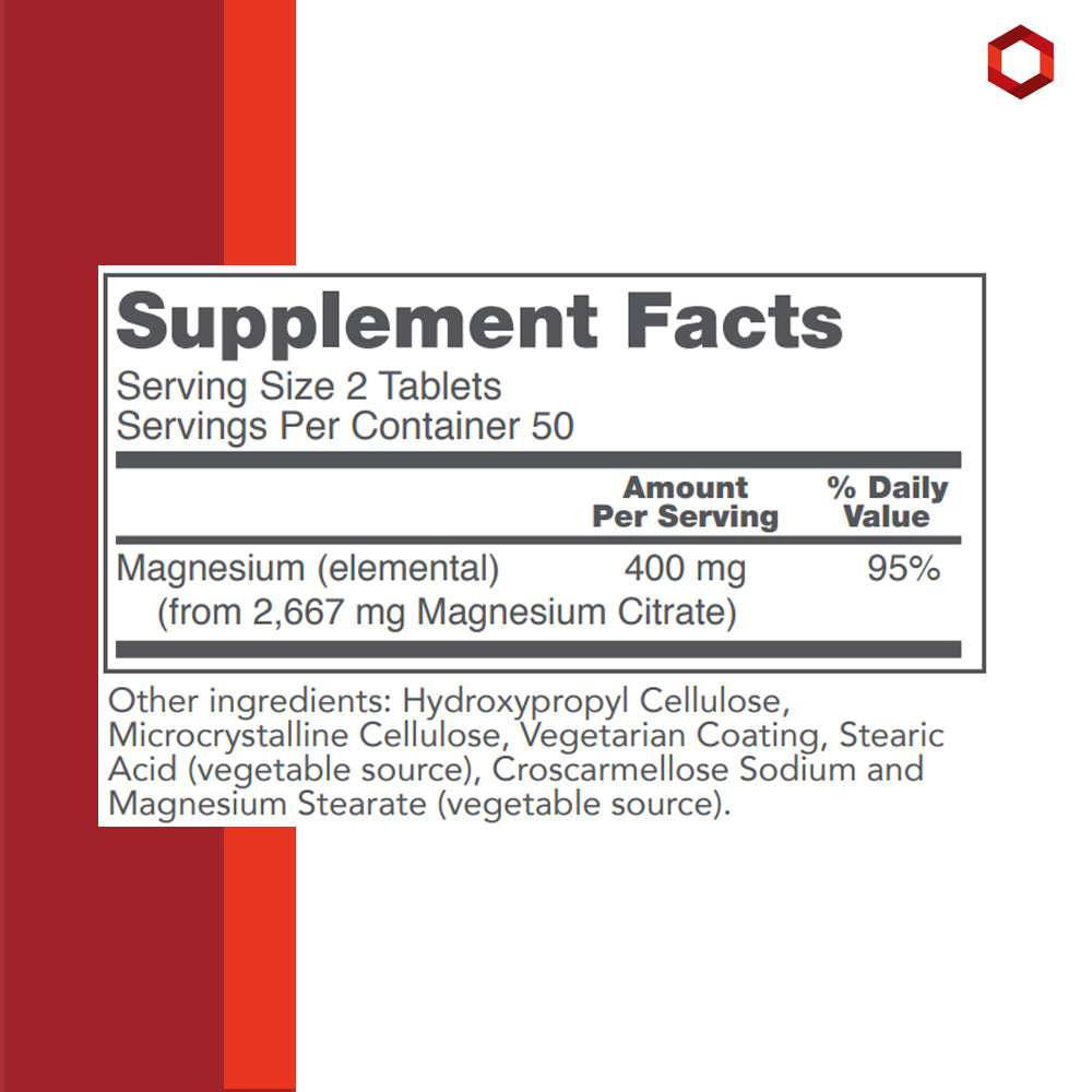 Protocol for Life Balance, Magnesium Citrate, 100 Tablets Vitamins & Supplements Protocol For Life Balance