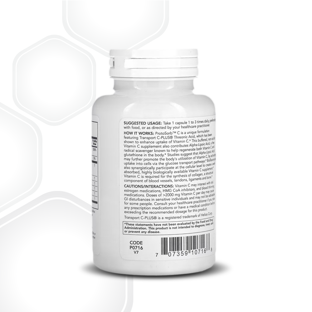 Protocol for Life Balance, ProtoSorbC 500, 100 Veg Capsules Vitamins & Supplements Protocol For Life Balance
