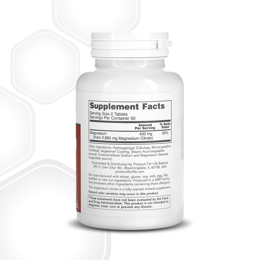 Protocol for Life Balance, Magnesium Citrate, 100 Tablets Vitamins & Supplements Protocol For Life Balance