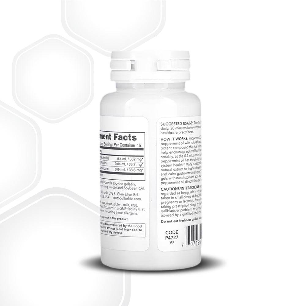 Protocol for Life Balance, Peppermint Oil G.I., 90 Softgels Vitamins & Supplements Protocol For Life Balance