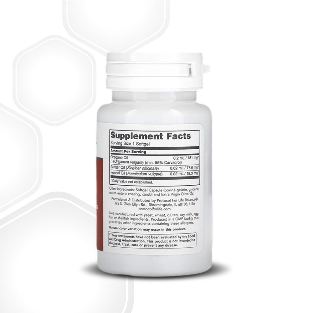 Protocol for Life Balance, Oregano Oil with Ginger and Fennel Oils, 90 Softgels