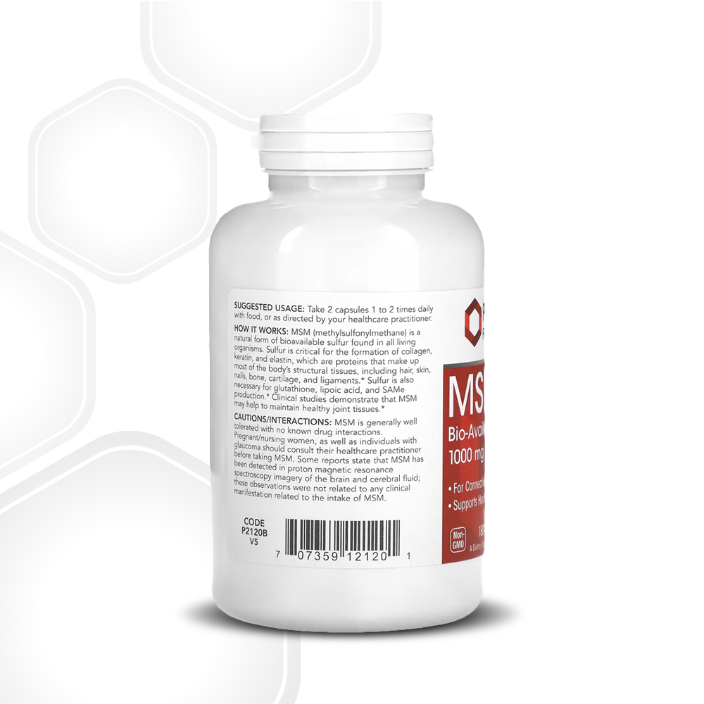 Protocol for Life Balance, MSM, 1,000 mg, 180 Veg Capsules Supports Healthy Tissue Protocol For Life Balance