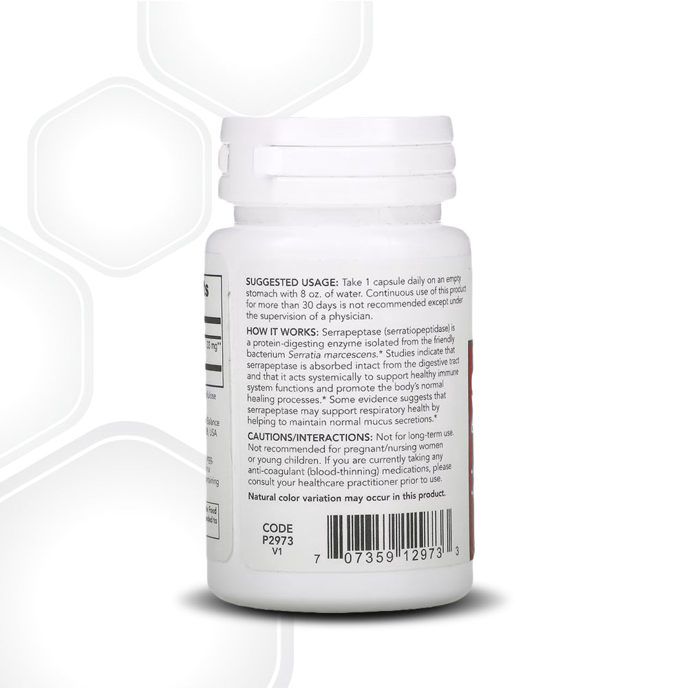 Protocol for Life Balance, Serrapeptase, 60,000, 60 Veg Capsules Vitamins & Supplements Protocol For Life Balance