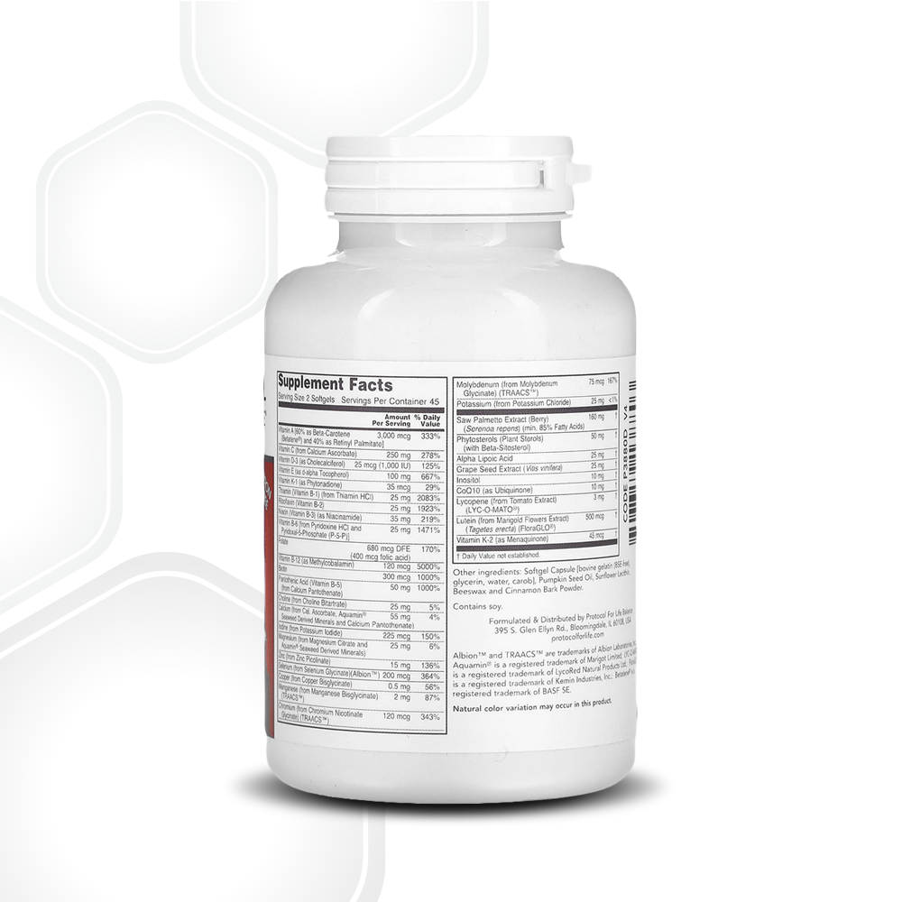 Protocol for Life Balance, Ortho Multi, Softgels for Men, 90 Softgels Supplement Protocol For Life Balance