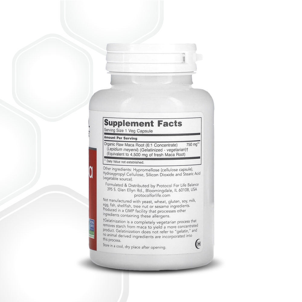 Protocol for Life Balance, Raw Maca, 750 mg , 90 Veg Capsules Healthy Sexual Protocol For Life Balance