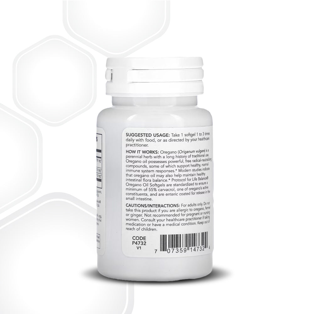Protocol for Life Balance, Oregano Oil with Ginger and Fennel Oils, 90 Softgels