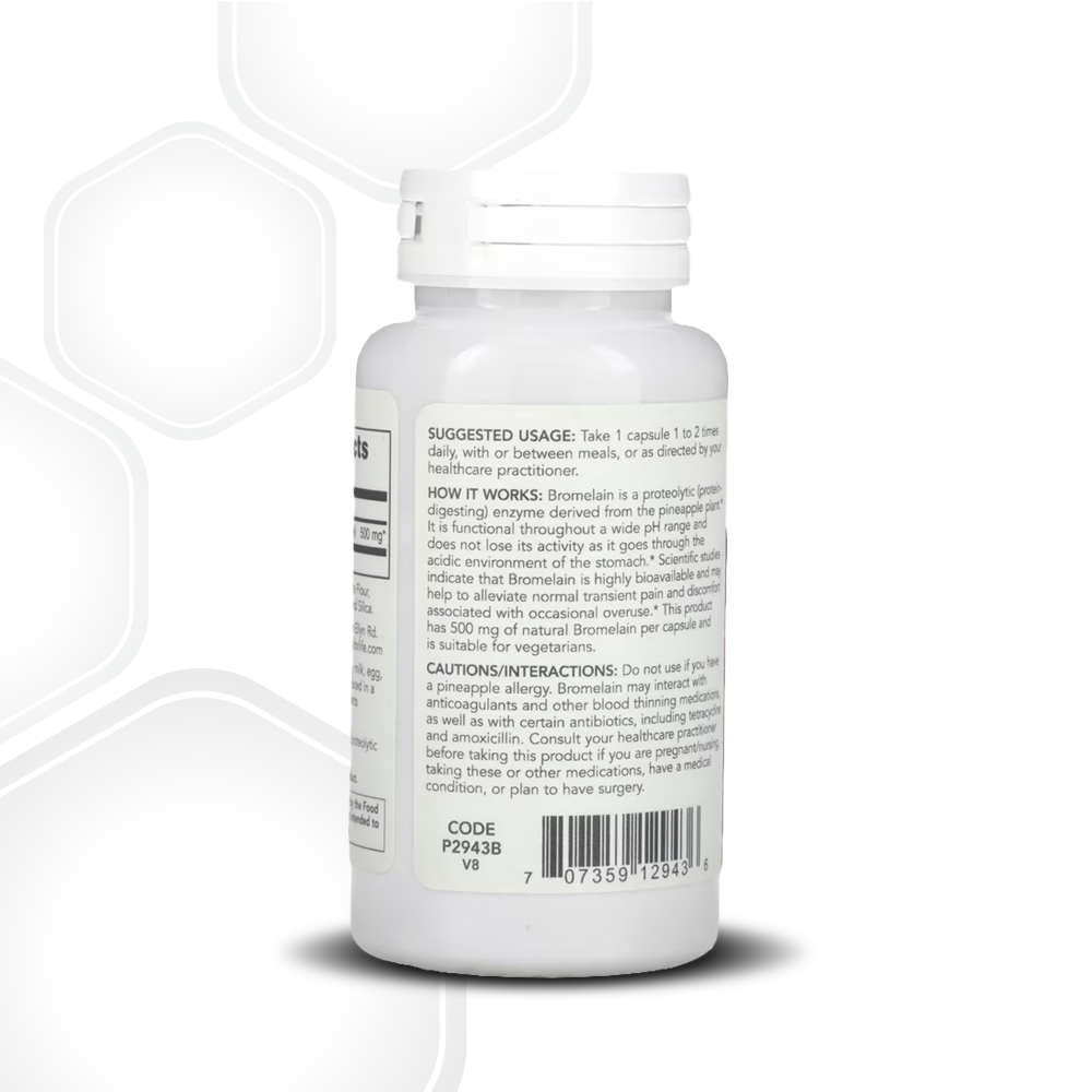Protocol for Life Balance, Bromelain, 2400 GDU/g, 500 mg, 90 Veg Capsules Protein Digesting Enzyme Protocol For Life Balance