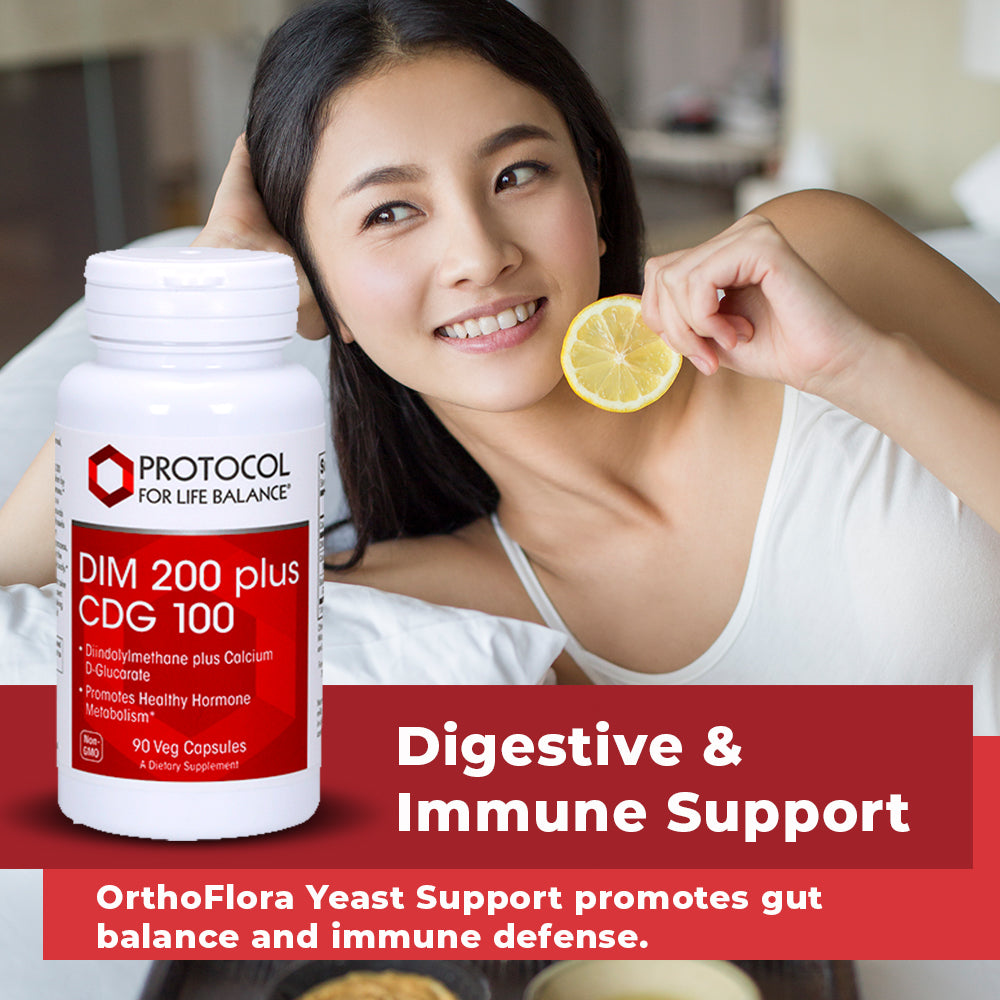 Protocol for Life Balance, OrthoFlora Yeast Support, 90 Veg Capsules Vitamins & Supplements Protocol For Life Balance
