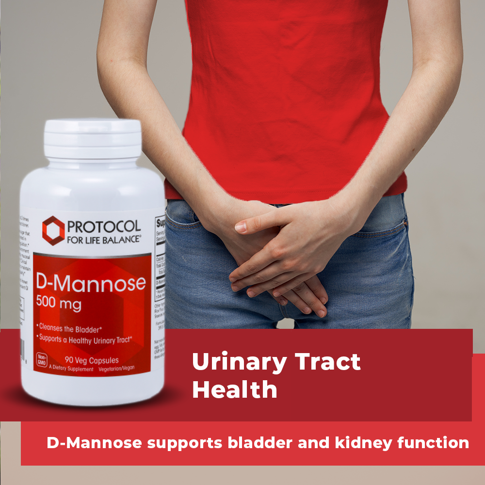 Protocol for Life Balance, D-Mannose, 500 mg, 90 Veg Capsules (125 mg per Capsule) Supplement Protocol For Life Balance