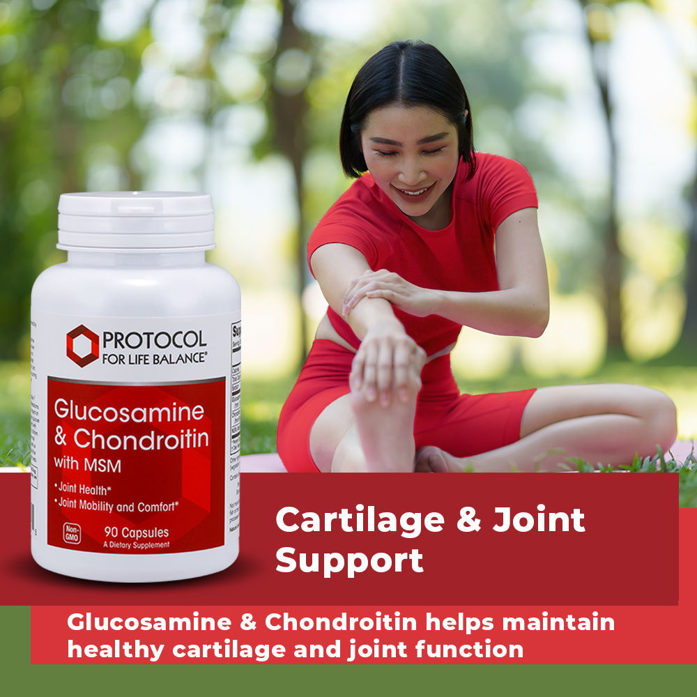 Protocol for Life Balance, Glucosamine & Chondroitin with MSM, 90 Veg Capsules Joint Health Protocol For Life Balance