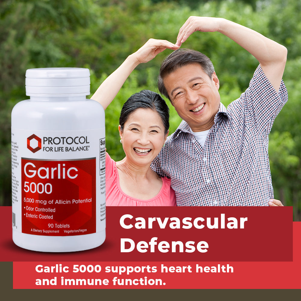 Protocol for Life Balance, Garlic 5000, 5,000 mcg, 90 Tablets Vitamins & Supplements Protocol For Life Balance